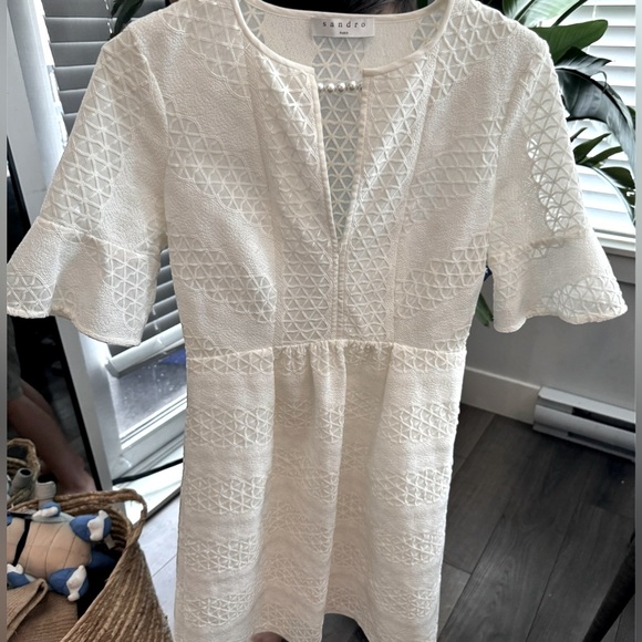 Dresses & Skirts - Sandro Paris Dress in lace white